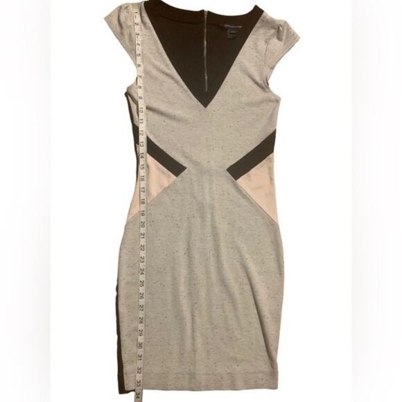 French Connection Mini Dress Colorblock Bodycon Gray Size 6 - Picture 6 of 6
